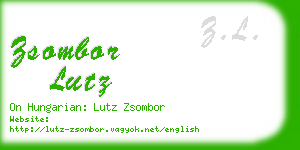 zsombor lutz business card